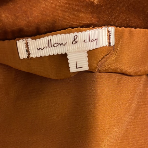 Nordstrom Ochre Velvet Cardigan with Belt & Pockets size L - Picture 10 of 11